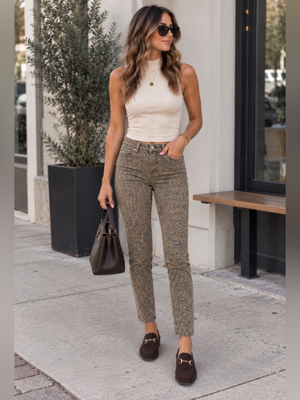 Joe’s Jeans Chelsea W27 Leopard Print Low Rise Skinny Ankle Jeans
